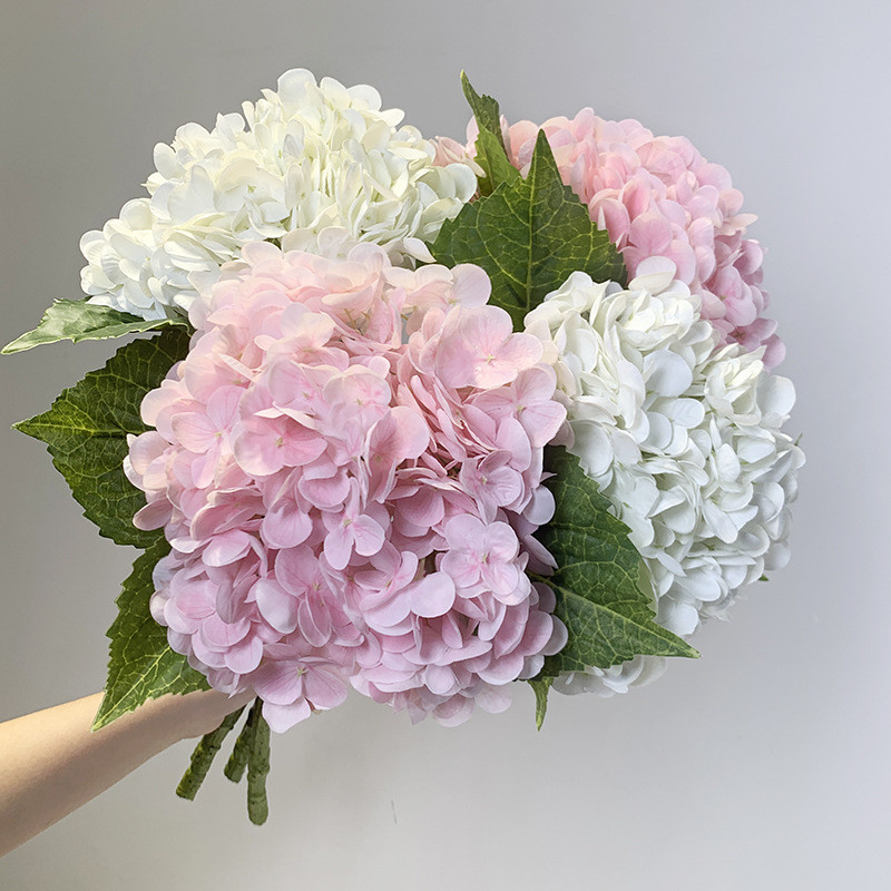 Biomimetic hydrangea flowers, simulated flowers, moisturizing touch, hydrangea bouquets, living room dining table decorations, wedding flower