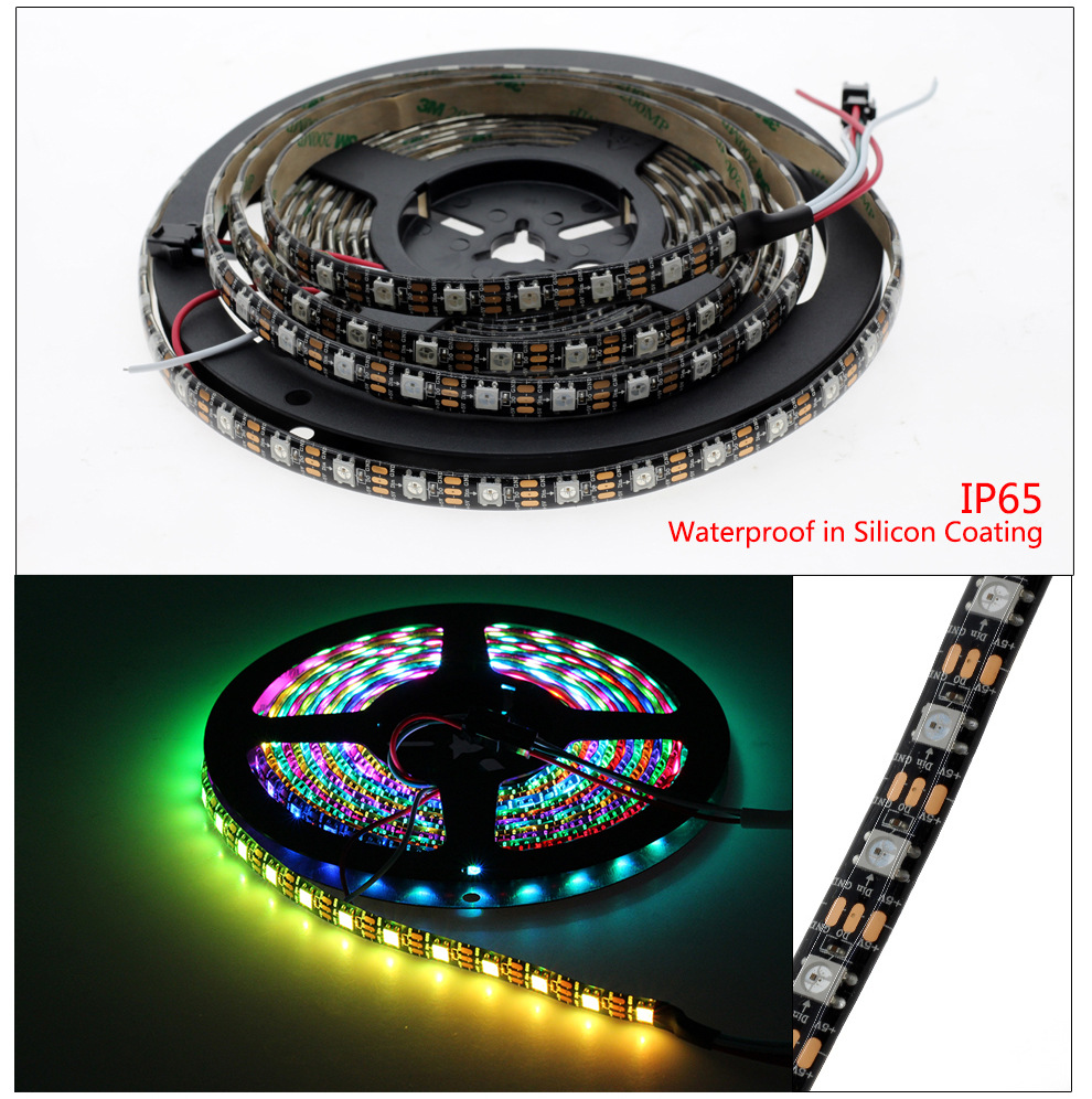 Ws2811 Ws2813 Self Adhesive LED Strip Rgbw Ws2812B Tape Light Black White