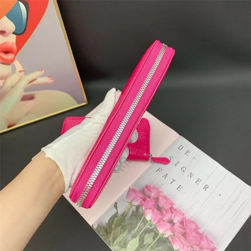 Authentic Genuine Crocodile Skin Women Long Card Pure Lady Colorful Glossy Wallet Exotic Alligator Leather Female Clutch