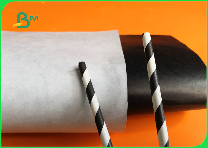 60GSM 120GSM Food Safe Degradable Printed Drinking Straw Wrapping Paper For Milk