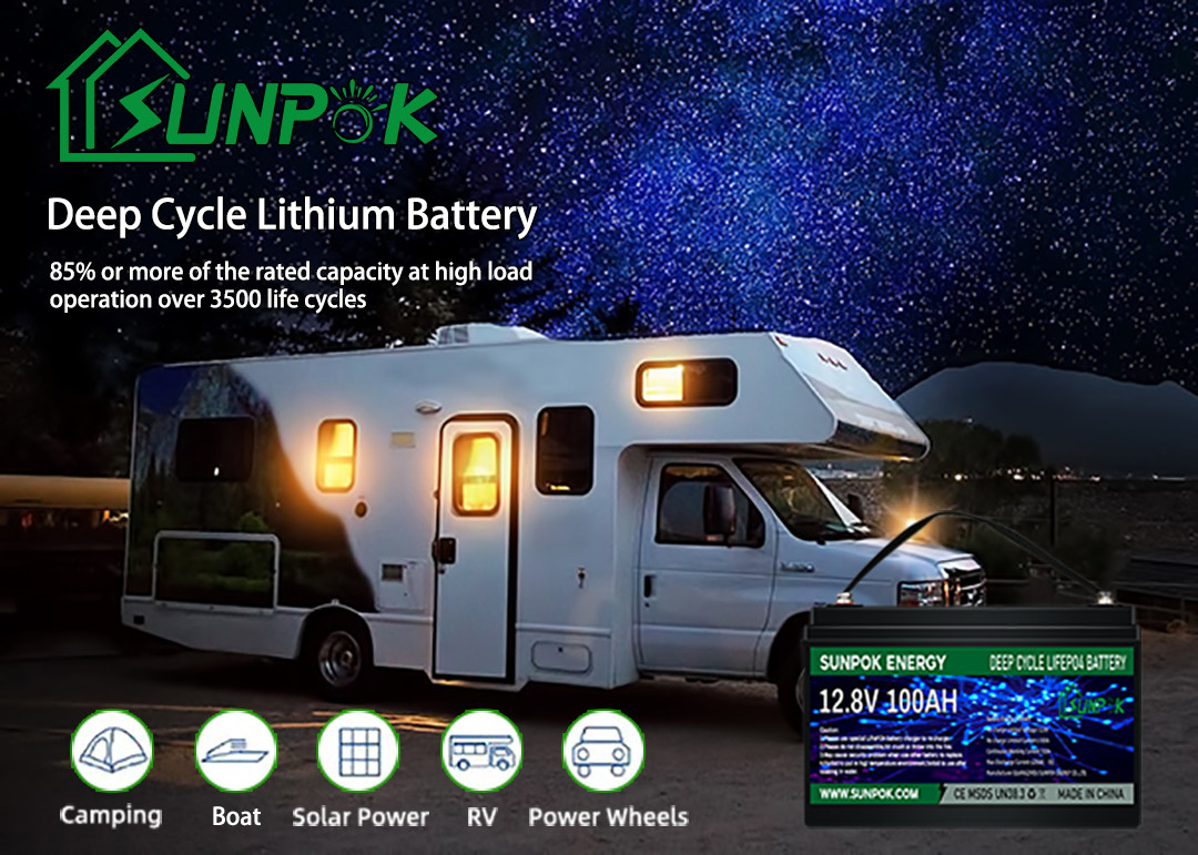 Lightweight 100A 12 Volt Deep Cycle Lithium Battery For Energy Storage