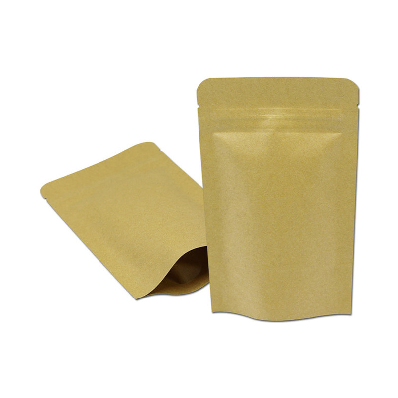 Kraft Paper Laminated Aluminium Foil Stand Up Coffee Pouches with Valve for Extended Freshness