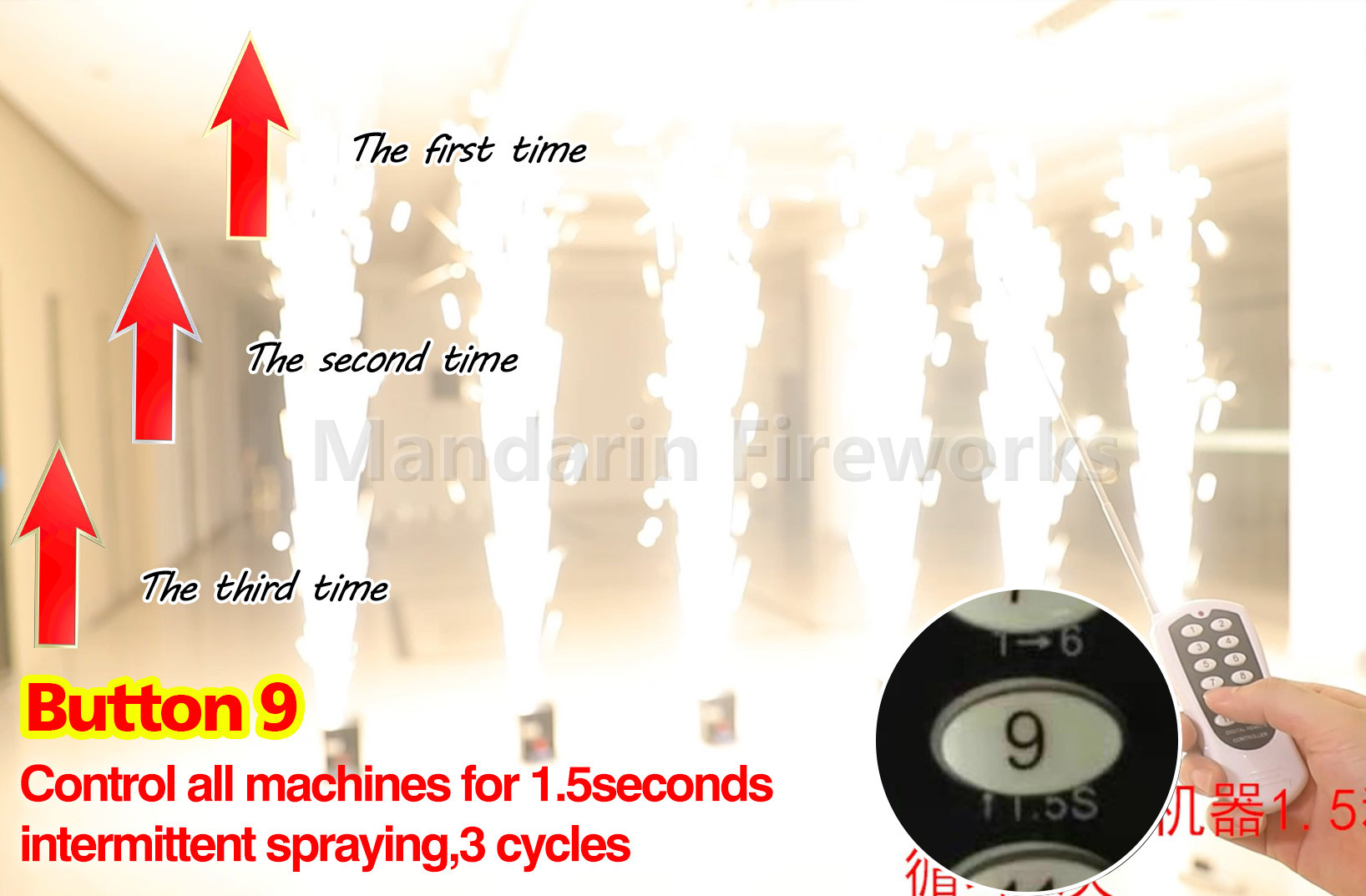 600W Wedding Cold Sparkler Machine 5.5kg For Dj Party Event