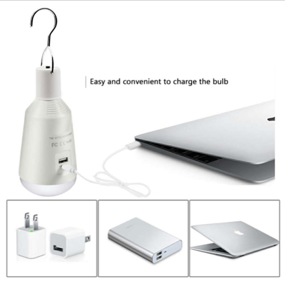Lithium battery portable led bulb