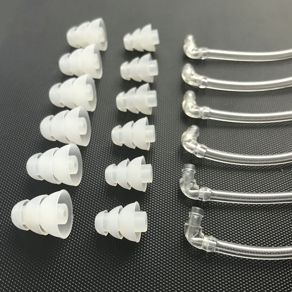 3 Caps Transparent Soft Hearing Aid Molds Earmolds Retone