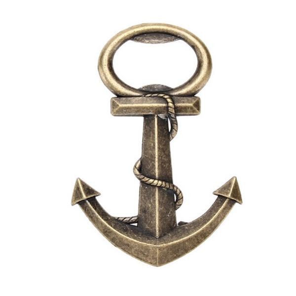 Innovative 3D design marine anchor beer bottle opener, funny wedding favor, antique bronze plating