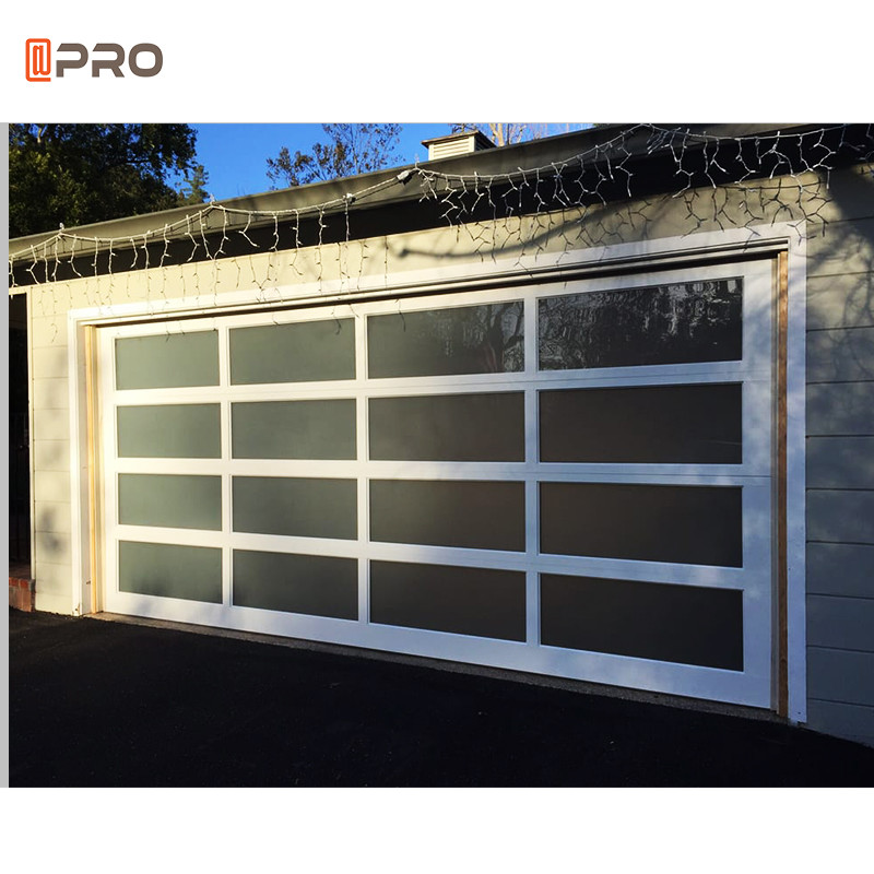 Smart Sectional Aluminum Garage Door 8x7 Clear Parts Glass Material