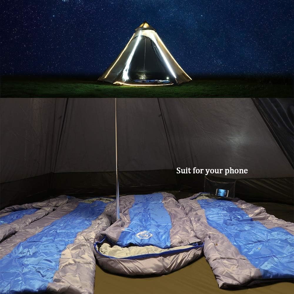 12'x10'x8'Dome Camping Tent 5-6 Person 4 Season Double Layers Waterproof Anti-UV Windproof Tents Family Outdoor Camping