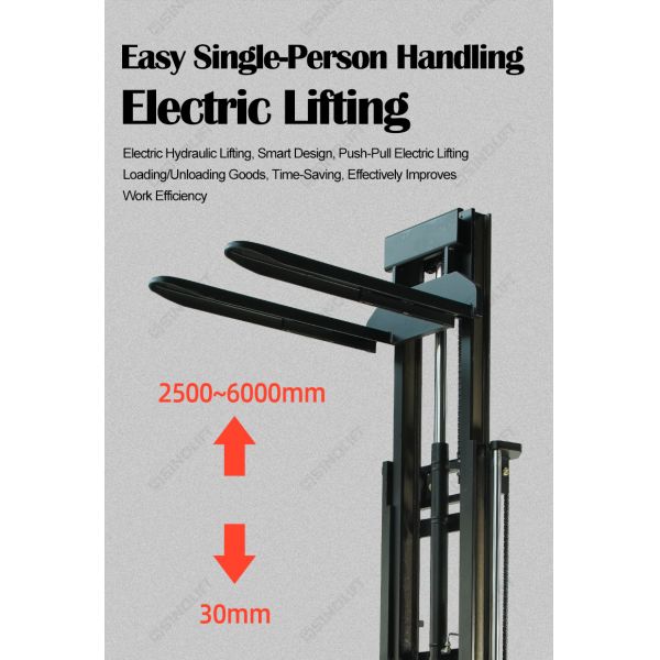 CDD16P-Li / CDD20P-Li Stand-On Pallet Stacker With Wide-View Mast