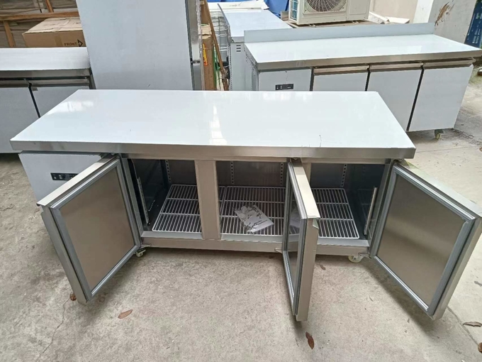 3-Door Under Counter Chiller Stainless Steel Worktable Kitchen Equipment
