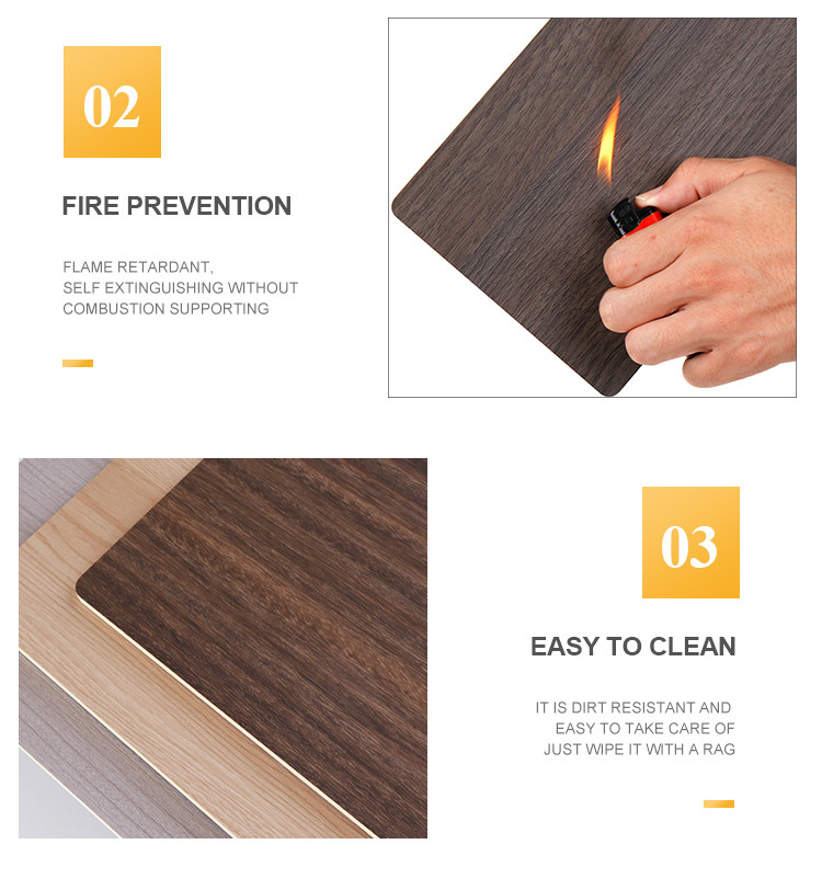 Carbon Crystal Bamboo Charcoal Wood Veneer Wood Grain Wall Panels Mould Proof