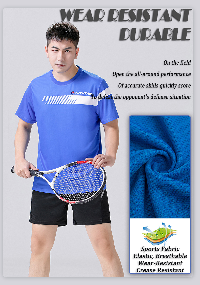 New badminton suit men and women's summer tennis sets short sleeve skirt sports training competition team uniform customization