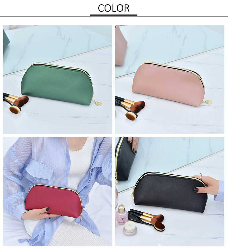 Small Pure Color Makeup Pouch Travel Bags For Toiletries Waterproof
