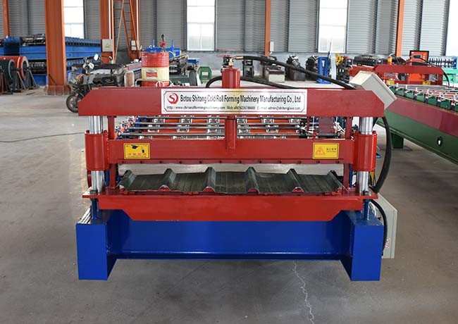 High Rib Hydraulic IBR Making Machine , Corrugated Metal Roofing Machine Chain Size 20mm