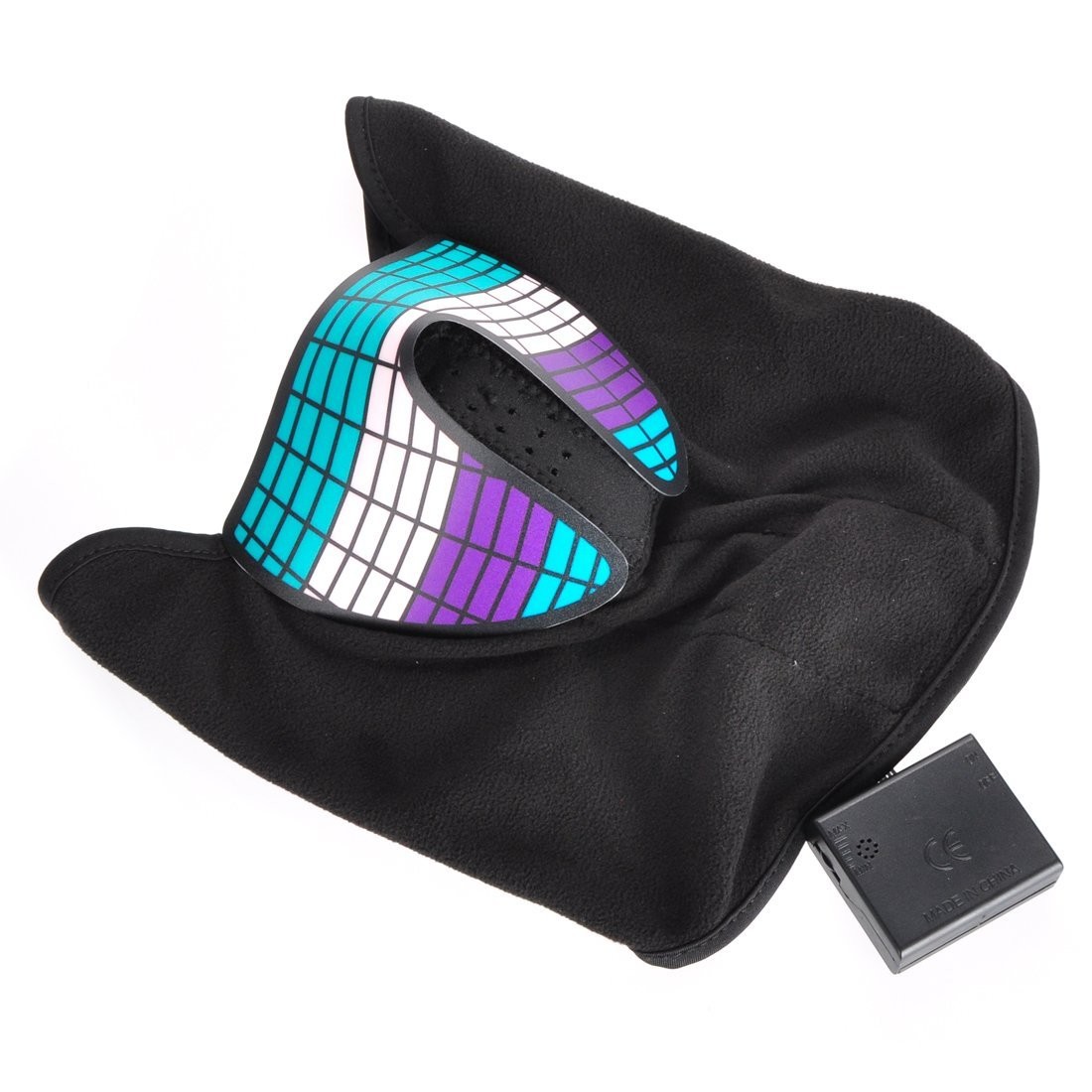 Ledes led mask Music LED/EL party mask with sound active and Luminous Light for Men and woman DJ funny mask
