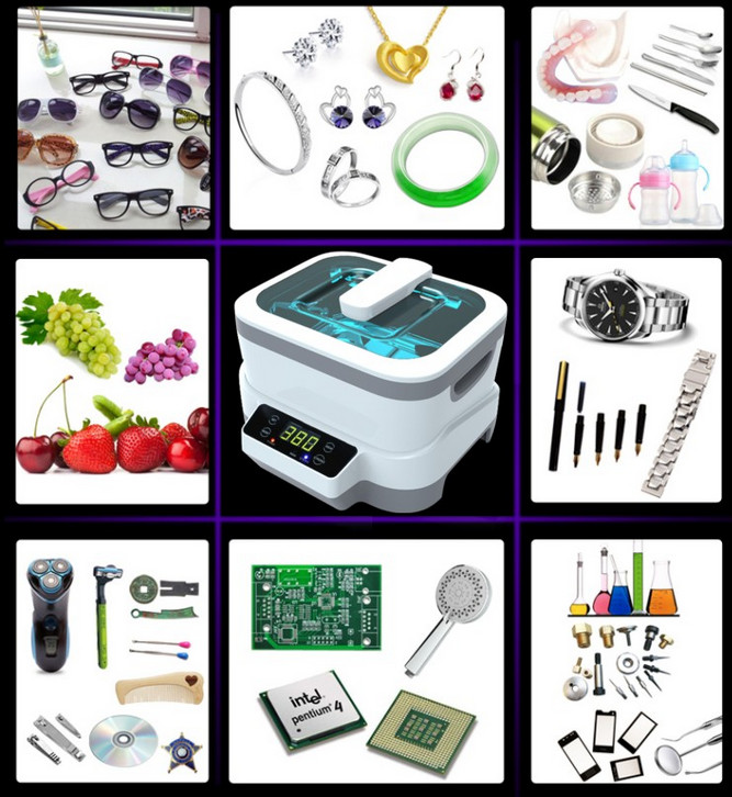 Detachable Household Ultrasonic Cleaning Machine Digital Timer 1200ml 40KHz Frequency