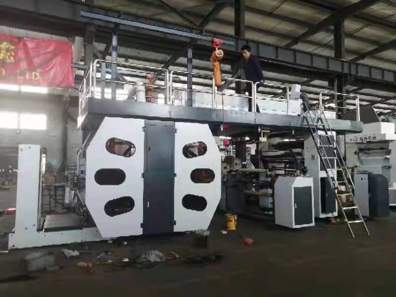8 Color Plastic Flexo Printing Machine 6 Color Central Drum