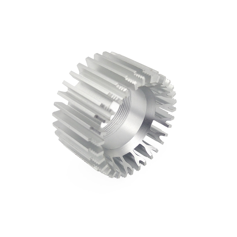 Round Aluminum Profile Heat Sink With Anodizing Clear Surface Treatment
