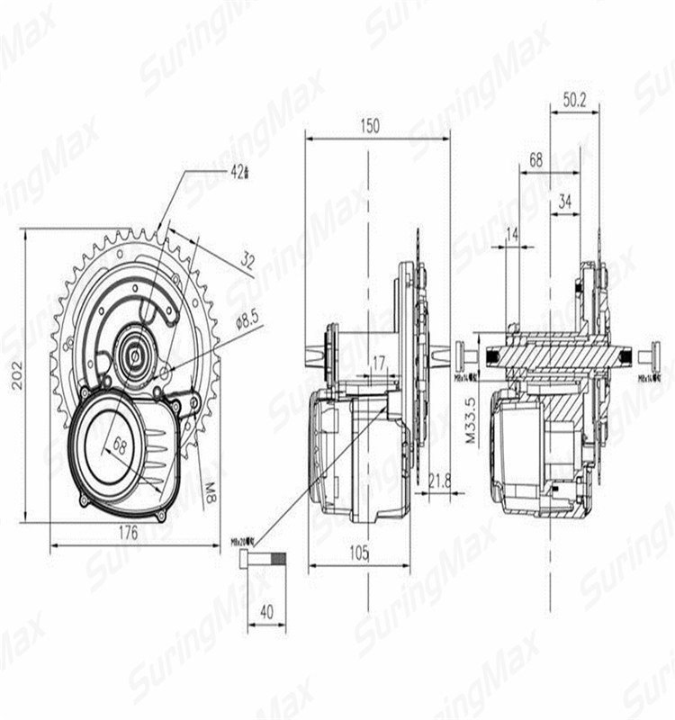 36v250w middle motor