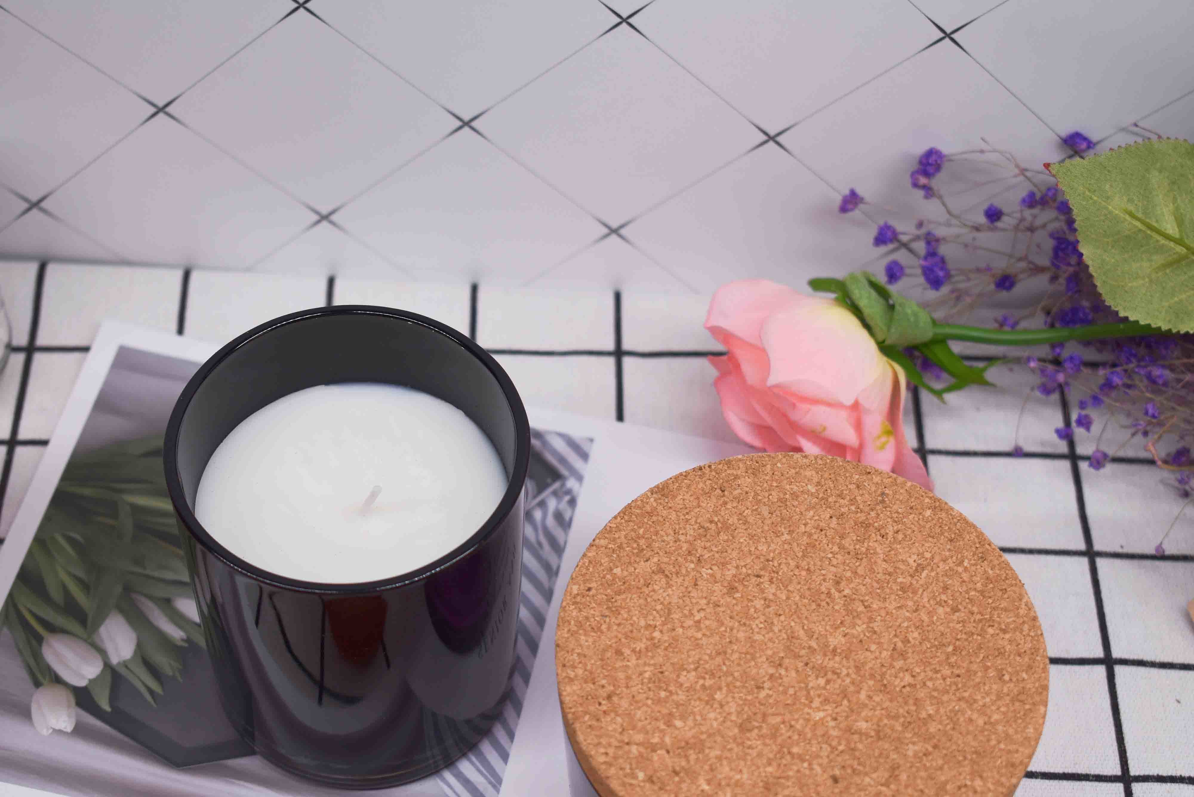 DIY Tinted Glass Bottle Cork Top Candle Jars Airtight Decorative