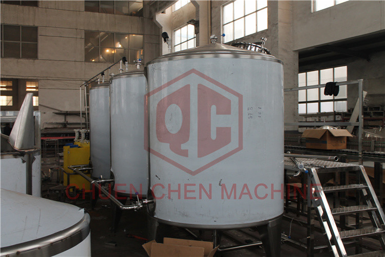 Stainless Steel Beverage Mixer Carbonated Drink Production Line With Piston Filling System