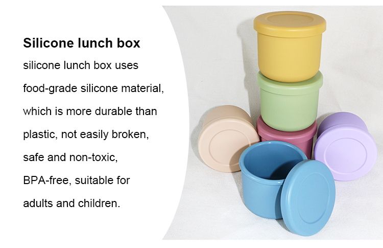 BPA Free Silicone Bowl Set , Silicone Bento Boxes With Customized Logo