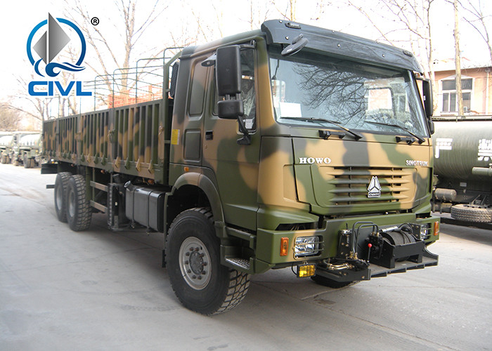 6 X 6 Full Motion Heavy Cargo Trucks With Barrier Bucket And 380HP Engine Strong Axles And Tire euro II/III