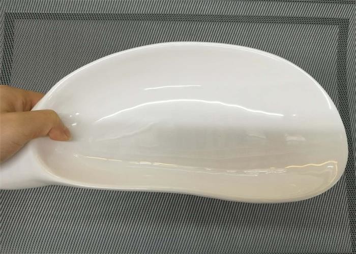 White Melamine Dinnerware Trumpet - Shell - Shape Dish Length 25cm Weight 405g