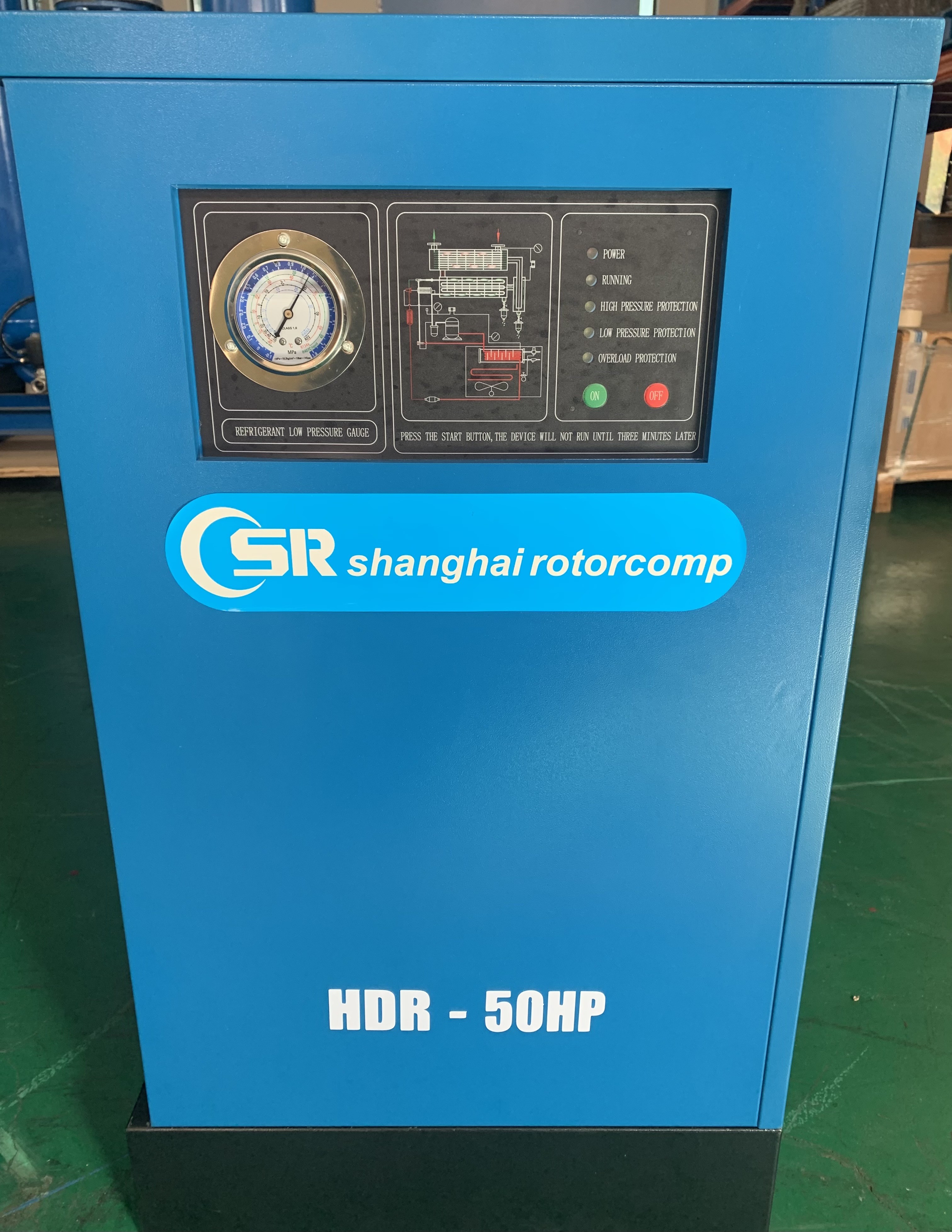 Fully Automated 50HP High-temperature Air-cooling Refrigerated Air Dryer