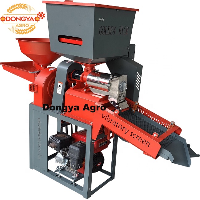 DONGYA AGRO Gasoline Stainless Type 4 in 1 Combined Rice Mill Machine