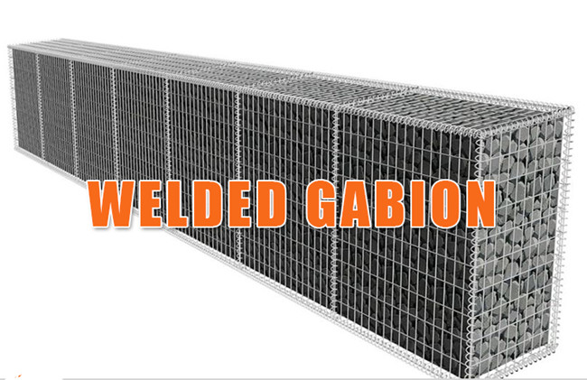 80 X 80mm Iron Wire 195 Welded Gabion Mesh Square Garden Edging