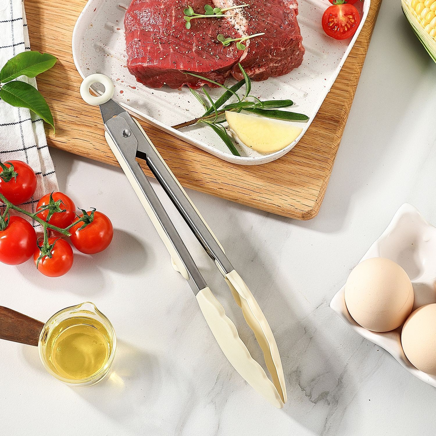 Silicone Kitchen Tongs With Silicone Tips Set Of 3 Heat Resistant Tongs Tools For Serving Food 7 Inch 9 Inch 12 Inch