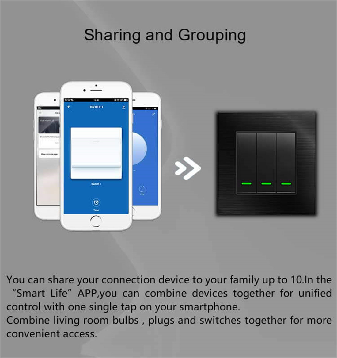 EU 86 Square Wi-Fi Wall Switch