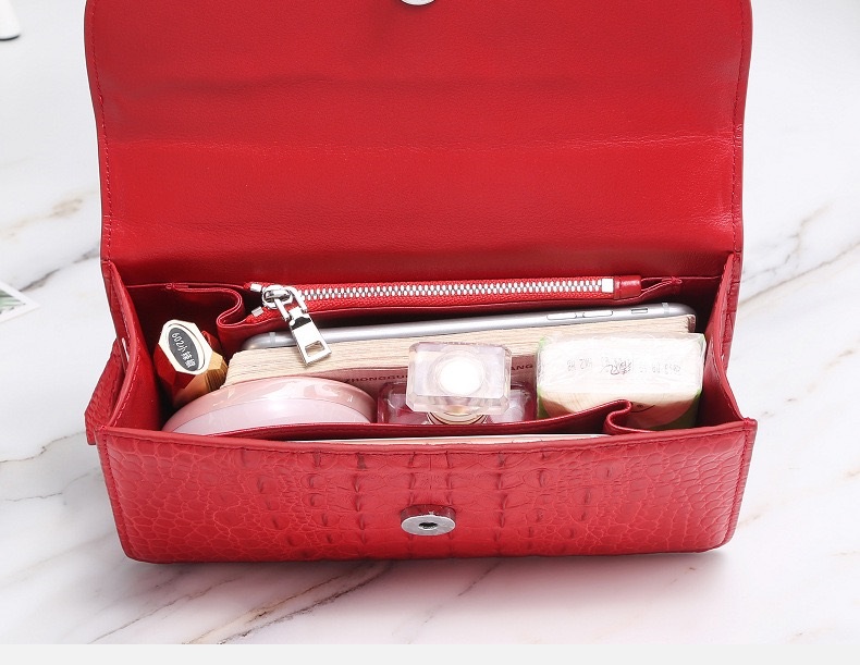 Fashion Designer Genuine Crocodile Leather Women Small Handbag Purse Authentic Alligator Skin Female Flap Shoulder Bag
