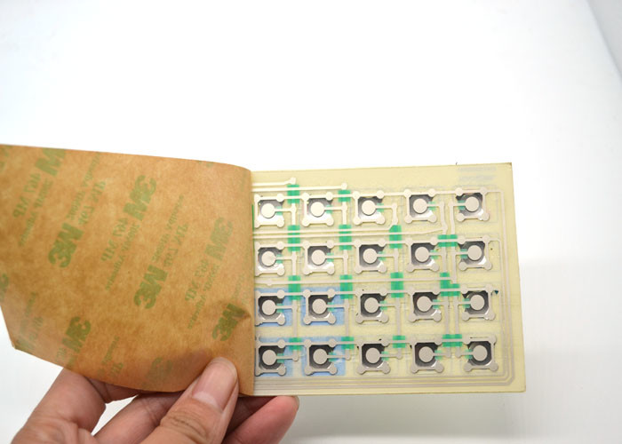 Flexible Membrane Push Button Switch Keyboard With 2.44m Connector Cable Tail