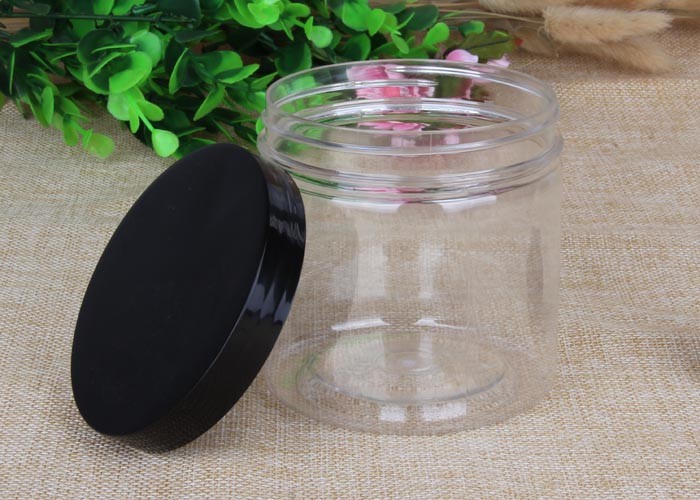 Food Clear Plastic Packaging Tubes Professional Round Pet Candy Canister