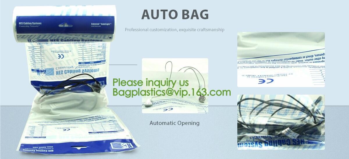 clear LLDPE easy tearing line pre-opened in roll bag,Factory custom LLDPE plastic autobag Preopened polybag on a Roll