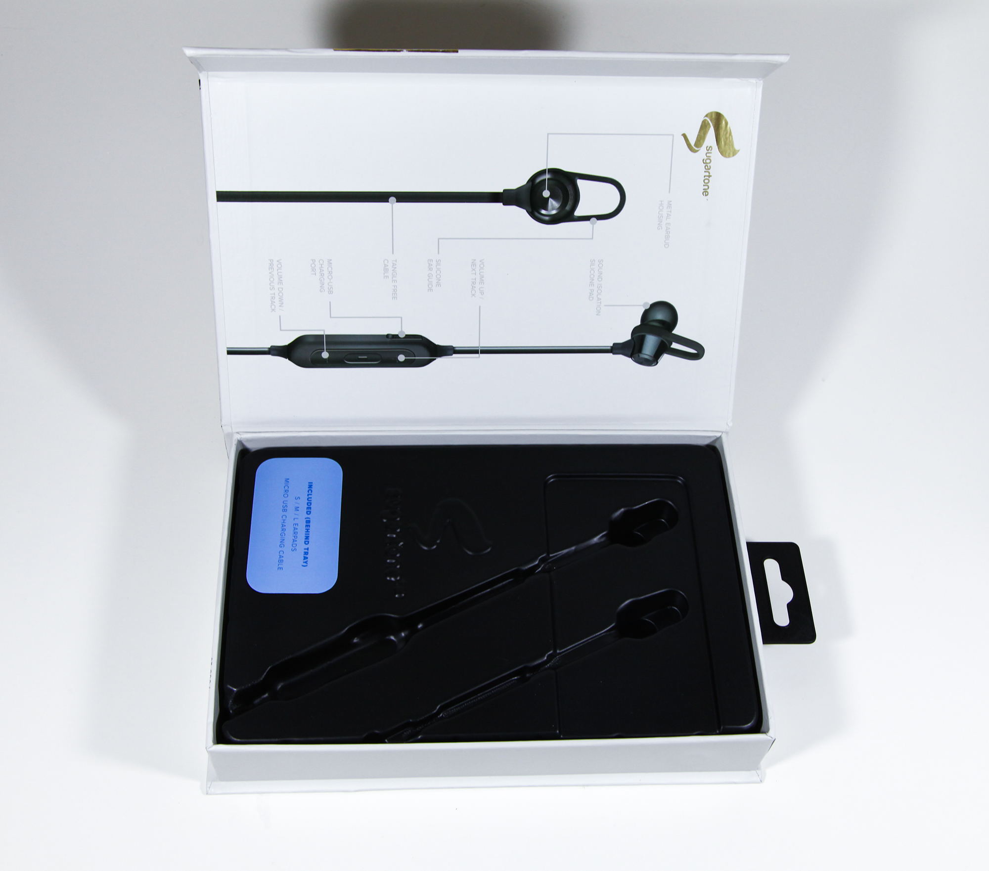 Electronic Product Luxury Gift Earphone/Headset Packaging Box With Hook