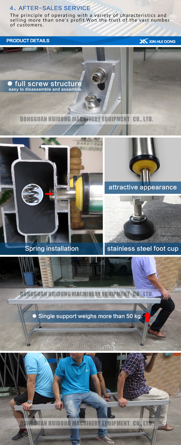 Transportation Gravity Roller Conveyor Systems Straight Running Fire Resistant