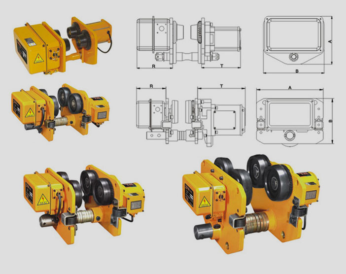Easy Installation Electric Hoist / Crane Trolley With 0.5t To 5t Capacity