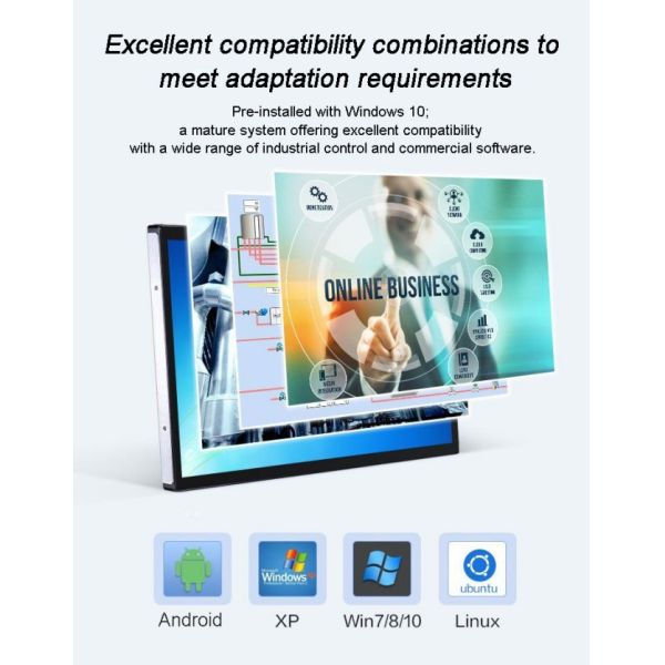 15.6 inch Lcd Display Rear-mount industrial displays Touch Open Frame Industrial Display Medical Gaming Aluminum case
