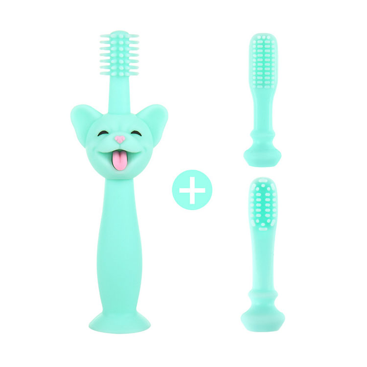 Silicone Infant Teething Toys Toothbrush Food Grade Pig Head Shape