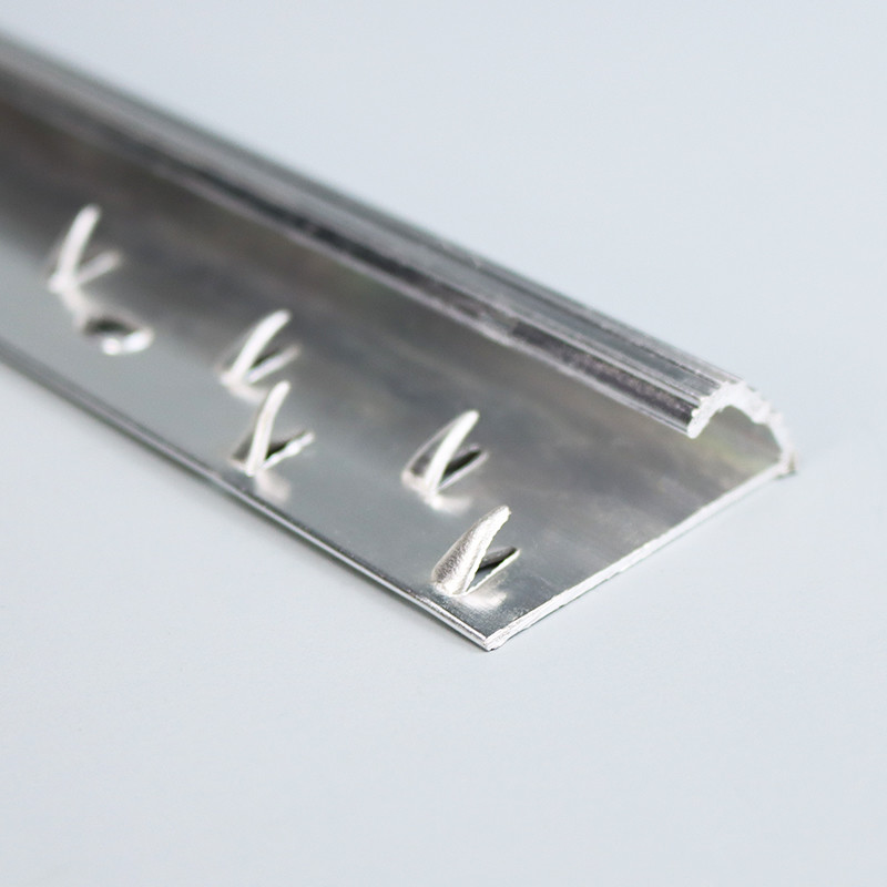 Silver extruded aluminum metal carpet edging flooring tile trim gripper