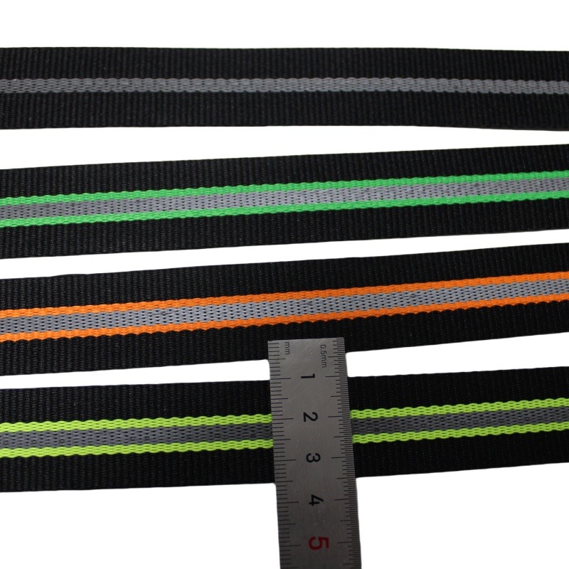 1 Inch Custom Color Nylon Polyester Reflective Webbing Strap