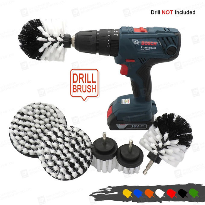 Power Scrub 4" Drill Cleaning Brush For Leather Carpet Plastic Wooden Furniture