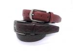 Men 's Diamond Embossed Leather Belt 1 3/8” 35mm Wide Strap With Zinc Alloy Pin