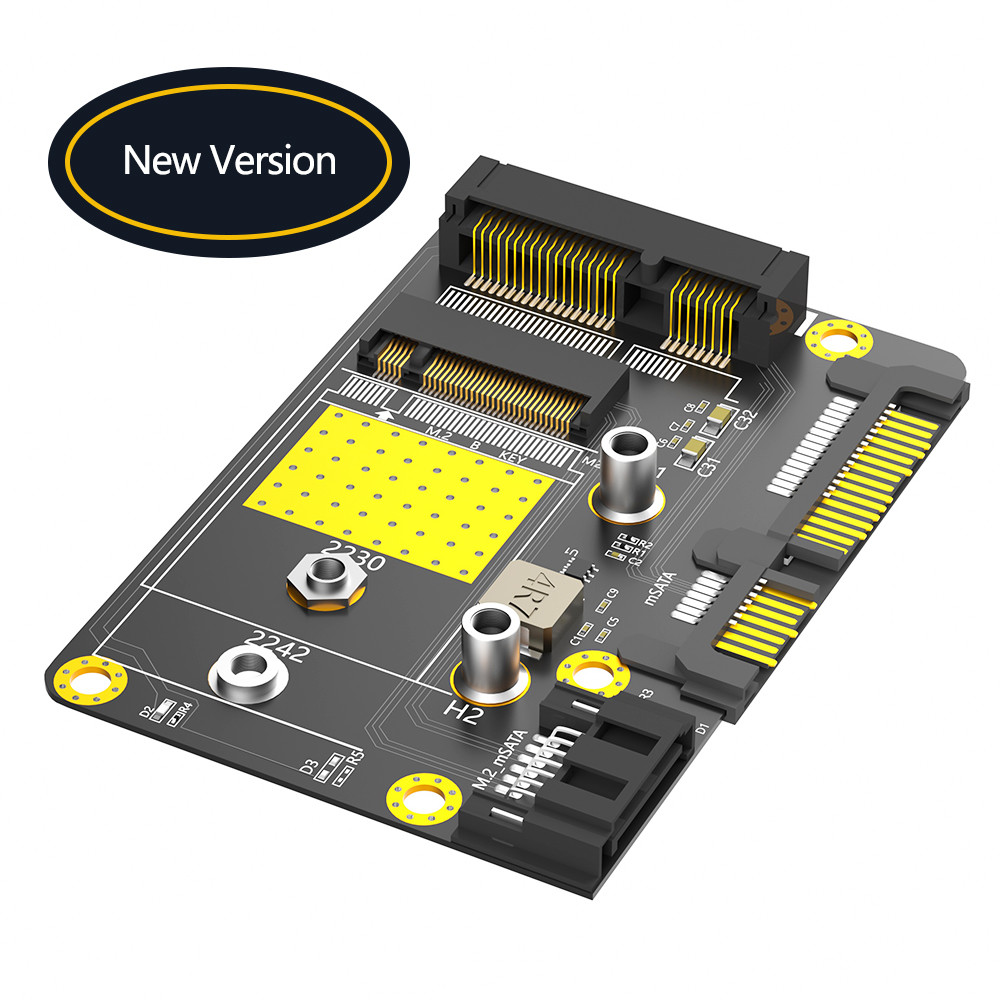 SATA 3.0 22PIN to NGFF M.2 B-Key MSATA Slot Converter Adapter Card For 2230 2242 Sata-Bus & MSATA SSD