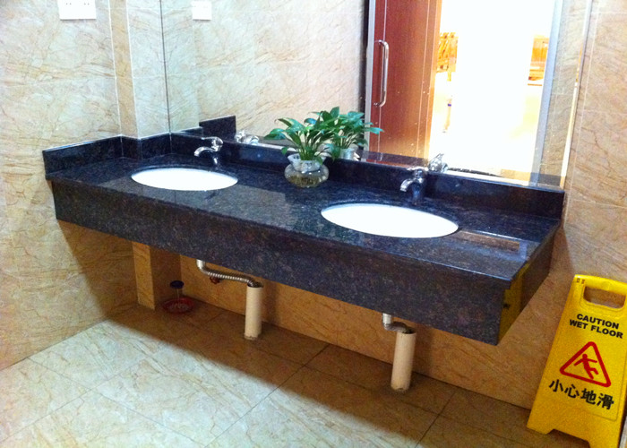 Prefabricated Granite Overlay Countertops With Apron Skirting , Easy To Clean