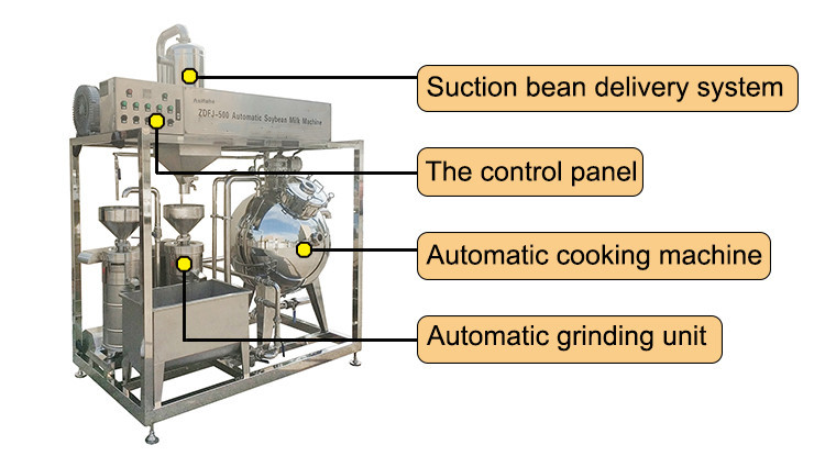 500kg soymilk machine Complete milk processing unit Complete soy milk production plant