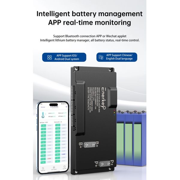 Battery Protection Board 16S-24S 200A 250A 300A BMS with 8A Active Balance BT/CAN/RS485 for Electric forklift Lifepo4 li-ion Battery